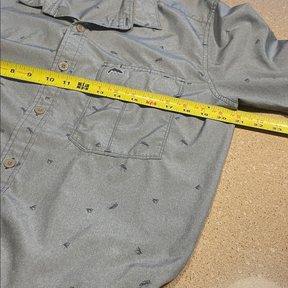 Simms Gray Patterned Button Down Shirt - Picture 10 of 10